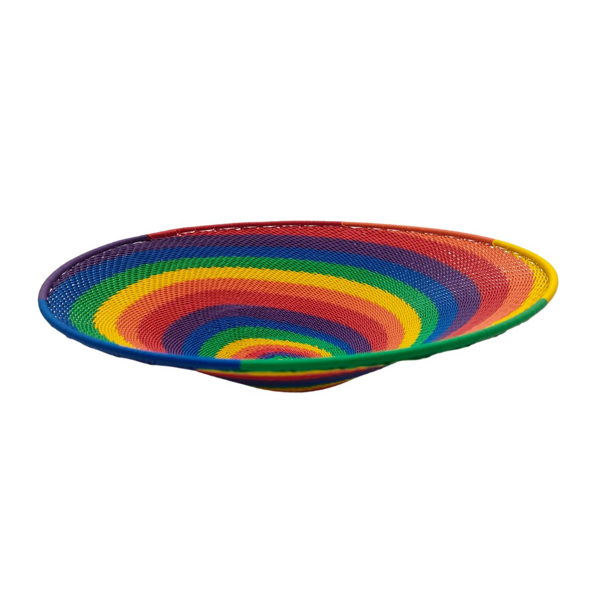 Shallow 29cm Telephone Wire Bowl Rainbow Pattern | South Africa.
