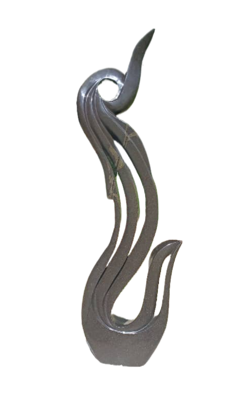 Shooting Flower - Stone Sculpture Made of Springstone by Owen Mlungisi | Zimbabwe