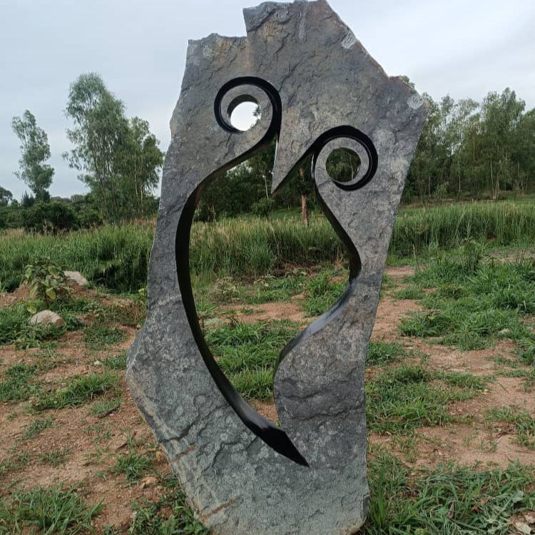 Nocturnal Guardian - Stone Sculpture Made of Springstone by Addington Nyasoka | Zimbabwe