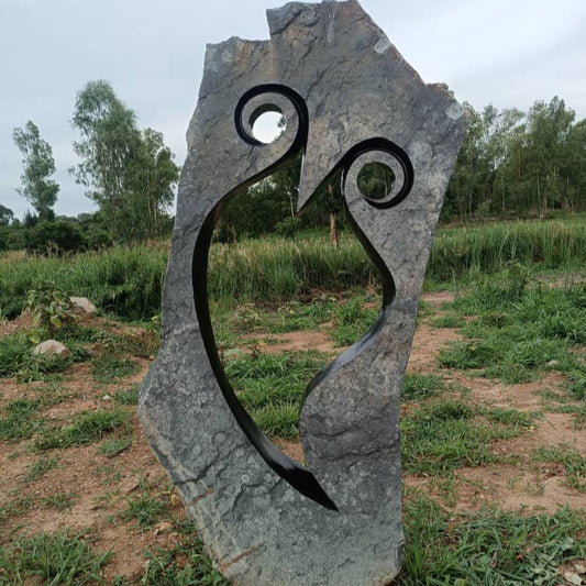 Nocturnal Guardian - Stone Sculpture Made of Springstone by Addington Nyasoka | Zimbabwe