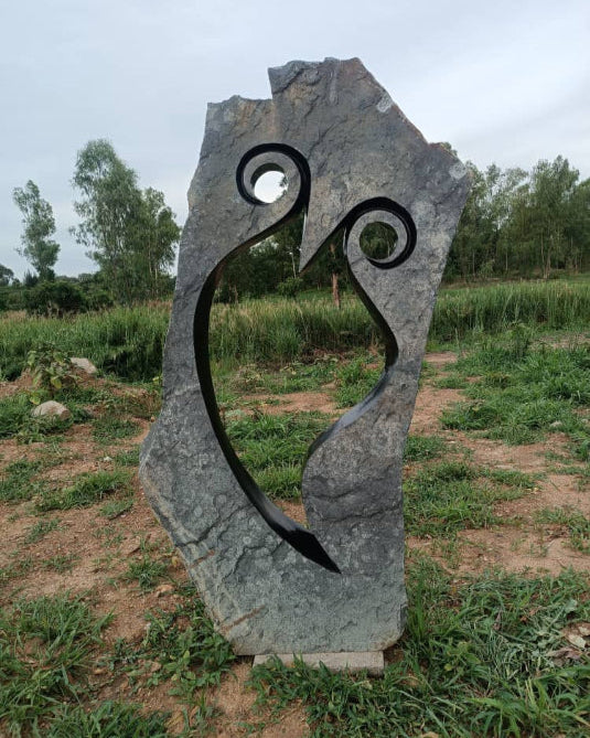 Nocturnal Guardian - Stone Sculpture Made of Springstone by Addington Nyasoka | Zimbabwe