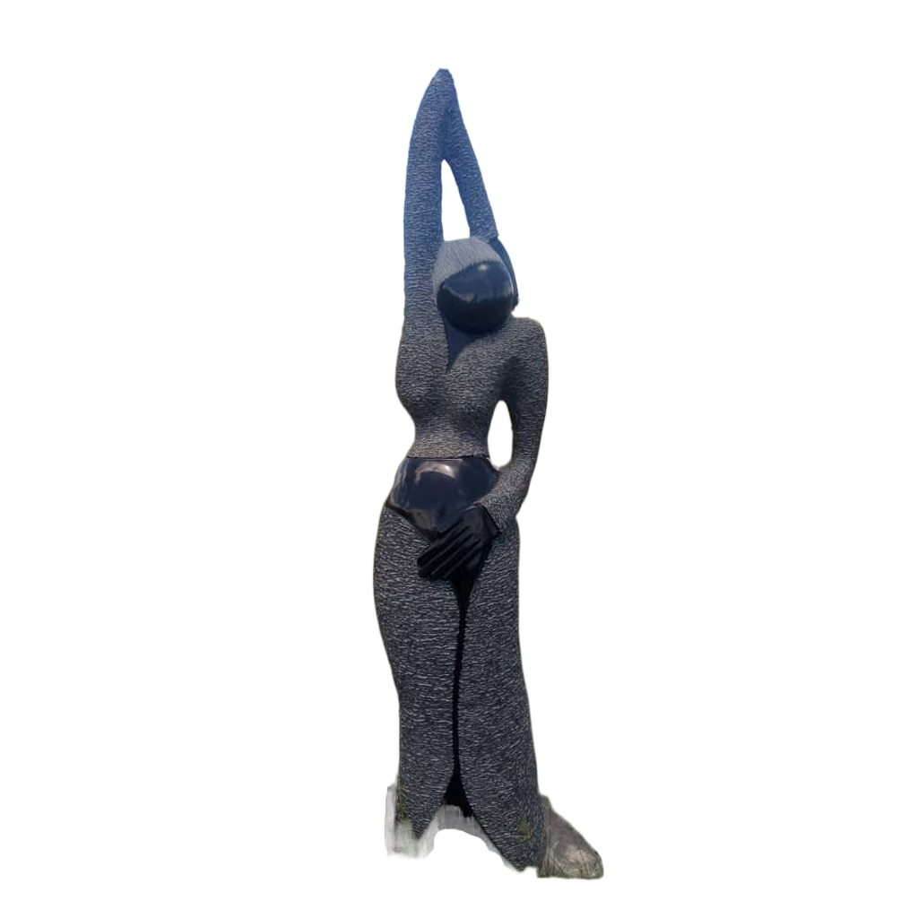 Slay Queen - Stone Sculpture Made of Springstone by Farai Nyakanyanza | Zimbabwe