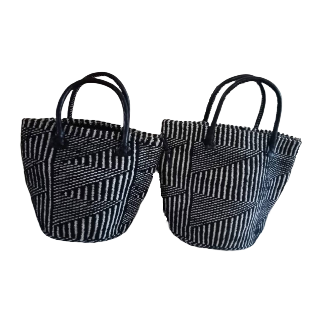 Special Basket Bags Handmade of Wool/Yarn, 100% Natural Sisal Fiber & Leather| Kenya
