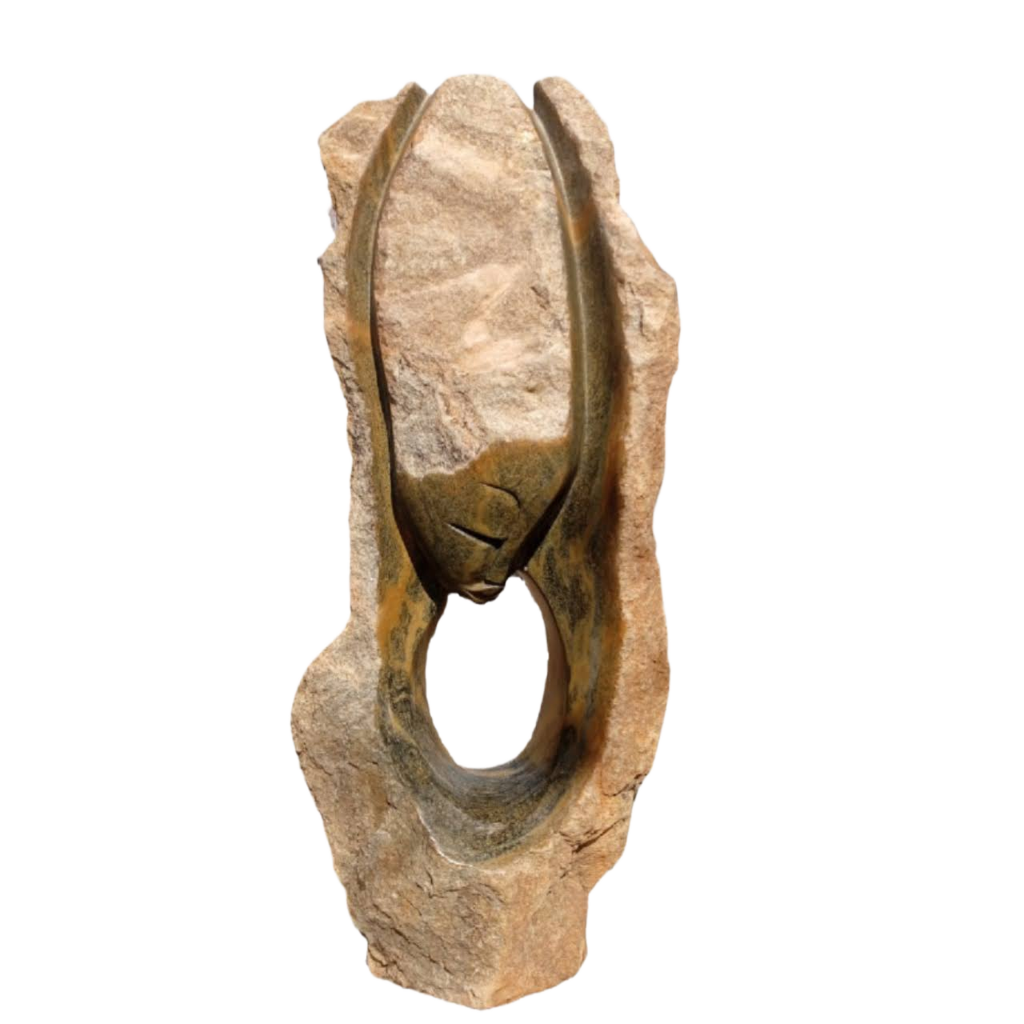 Sweet Dreams - Stone Sculpture Made of Granite Stone by Simon Chidharara| Zimbabwe