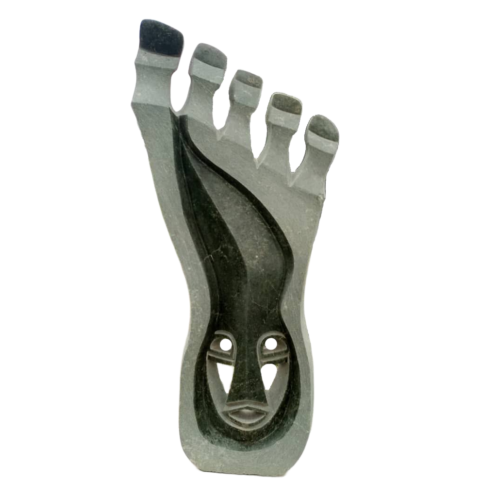 The Traveller - Stone Sculpture made of Cobalt Stone by Shepherd Muvirimi | Zimbabwe