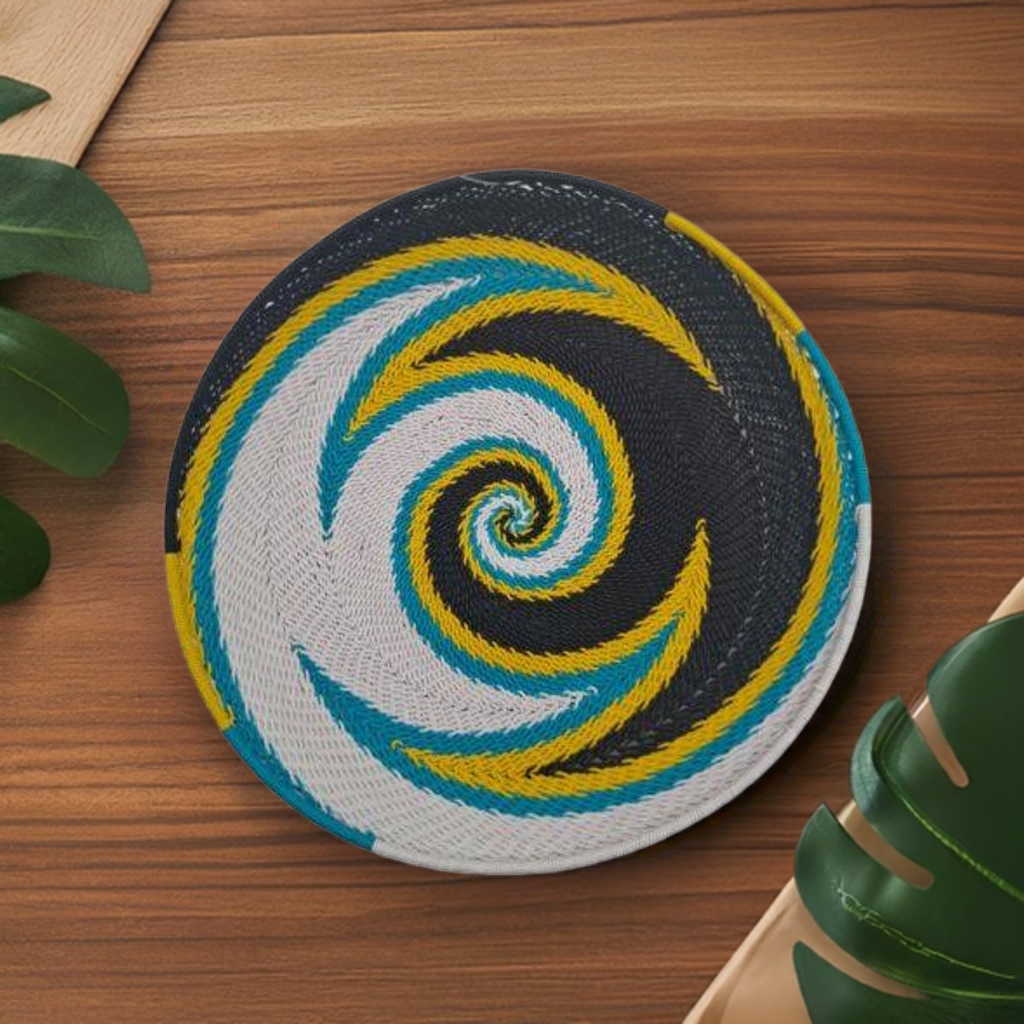 Vibrant Woven Telephone Wire Saucers 20cm | South Africa.
