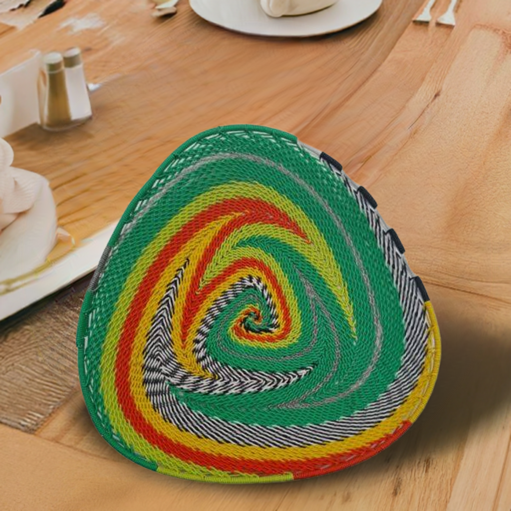 Vibrant Woven Telephone Wire Saucers 20cm | South Africa.