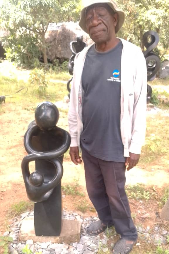 Welcome My Child - Stone Sculpture Made of Springstone by Paul Masvikeni| Zimbabwe