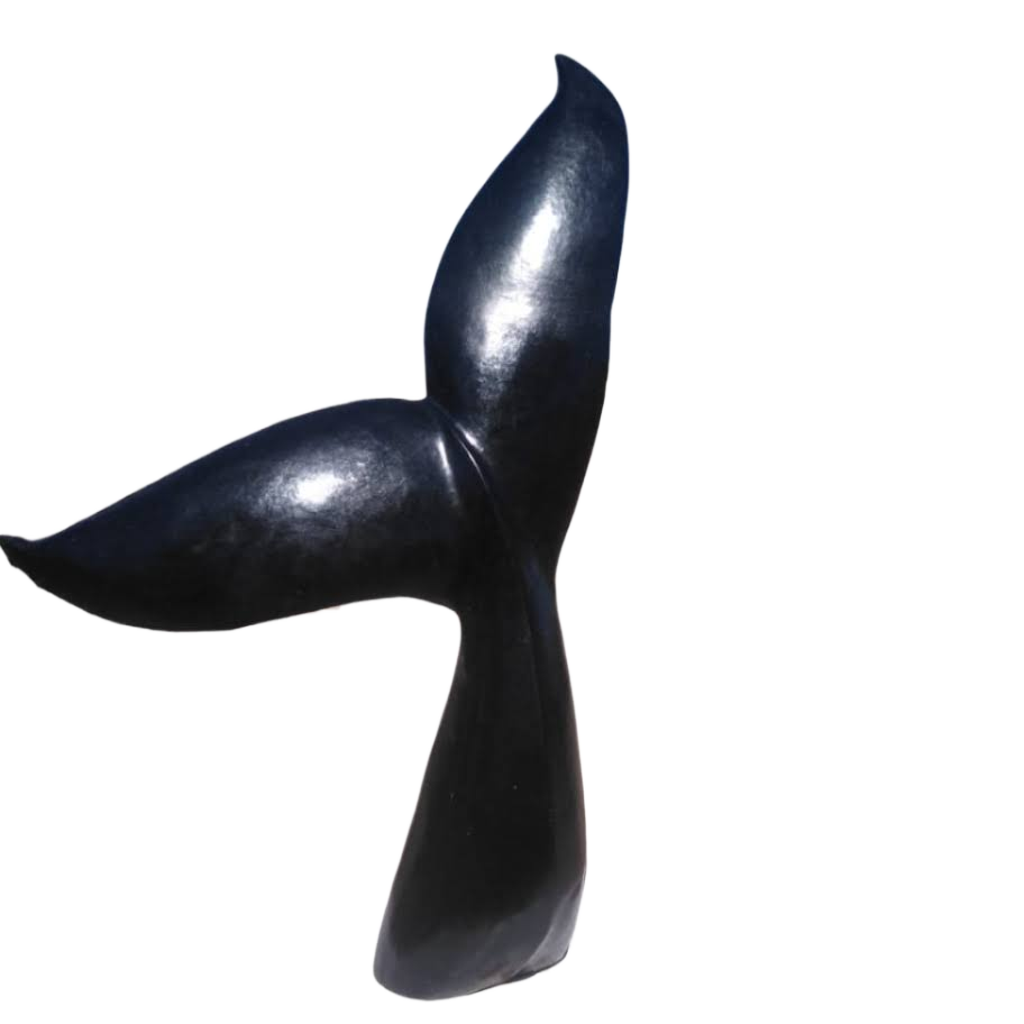 Whale Tail - Stone Sculpture Made of Springstone by Tinashe Chidawu | Zimbabwe