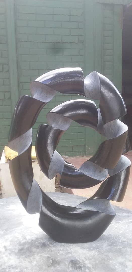 Eternal Dance - Stone Sculpture Made of Springstone by Tonderai Sowa | Zimbabwe