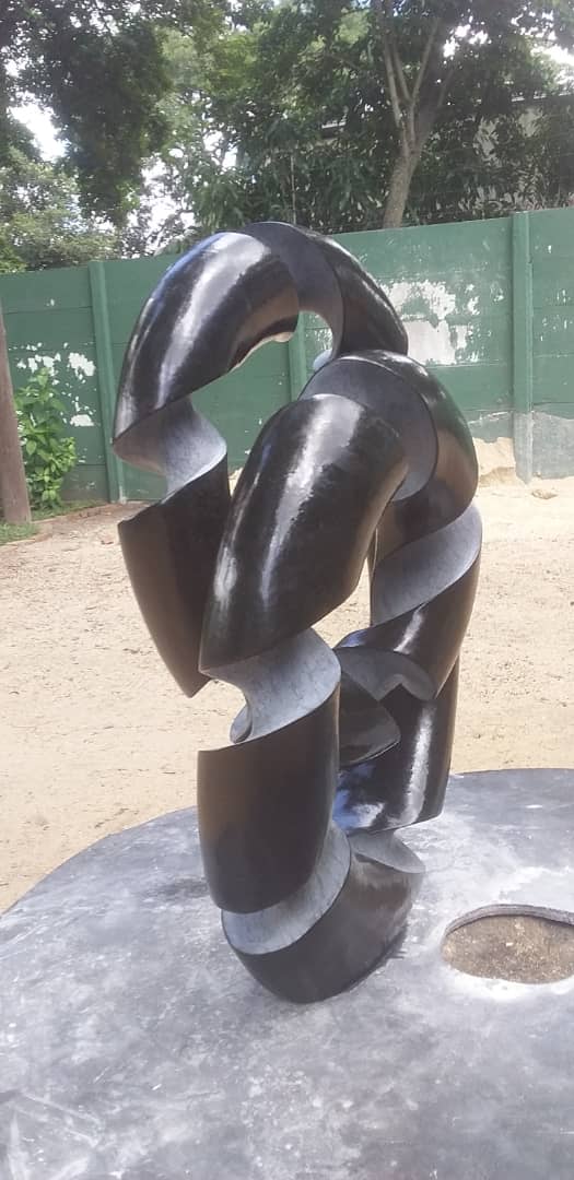 Eternal Dance - Stone Sculpture Made of Springstone by Tonderai Sowa | Zimbabwe