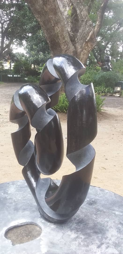 Eternal Dance - Stone Sculpture Made of Springstone by Tonderai Sowa | Zimbabwe