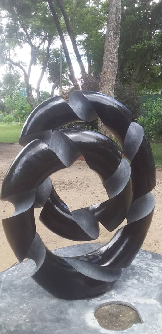 Eternal Dance - Stone Sculpture Made of Springstone by Tonderai Sowa | Zimbabwe