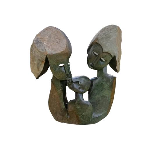 First Born Child - Stone Sculpture Made of Cobalt Stone by Andamio Chihota | Zimbabwe