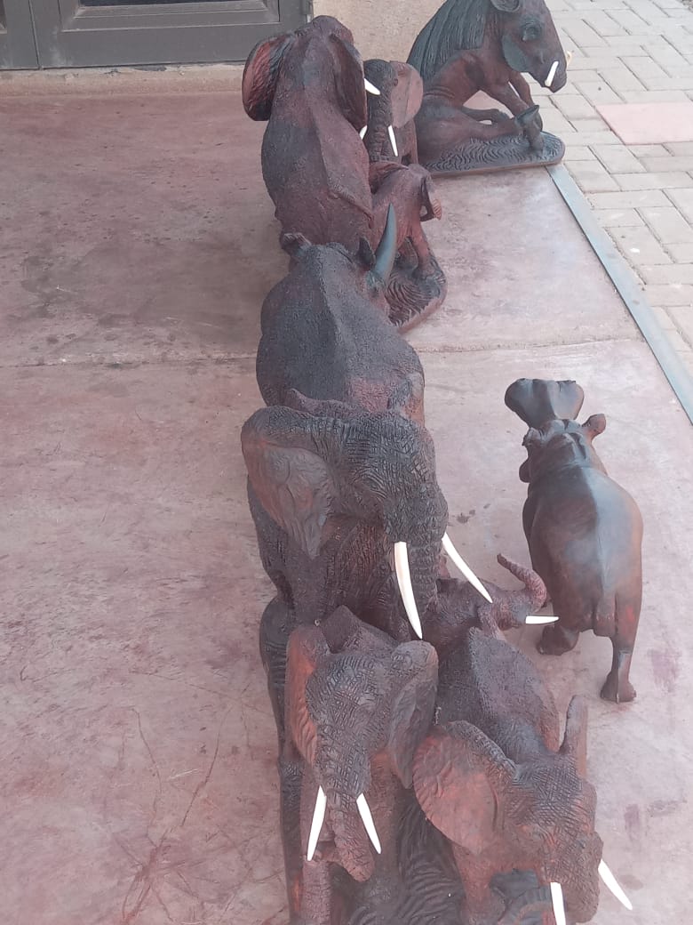Elephant Collection : Carved from Ironwood by Killian Torovasei | Zimbabwe