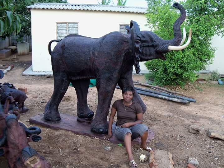 Elephant Collection : Carved from Ironwood by Killian Torovasei | Zimbabwe