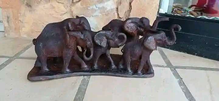 Elephant Collection : Carved from Ironwood by Killian Torovasei | Zimbabwe