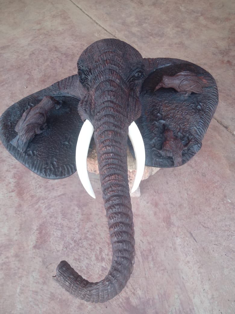 Elephant Collection : Carved from Ironwood by Killian Torovasei | Zimbabwe