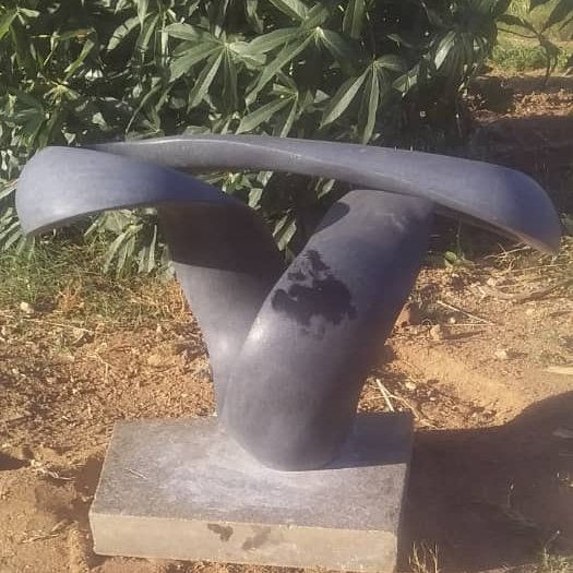 Same Way - Stone Sculpture Made of Springstone by Tonderai Sowa | Zimbabwe