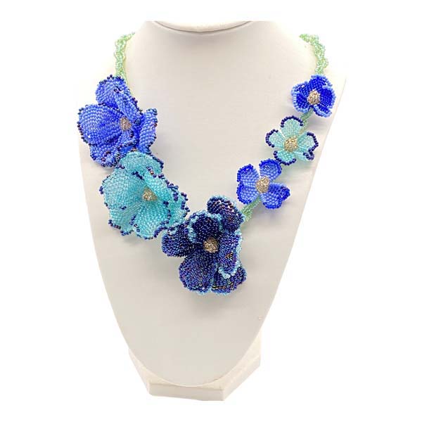 Floral Necklaces: Asymmetrical Flower Necklace Handmade by Nobuhle | SA