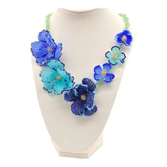 Floral Necklaces: Asymmetrical Flower Necklace Handmade by Nobuhle | SA