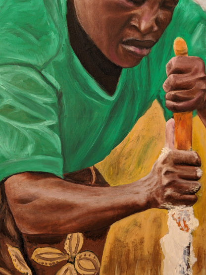 Tukar Tuwo Masara  - An Oil Painting by Emmanuel Ghani Kamata | Nigeria