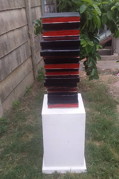 Balanced Word - Made of Cardbox, Wood & Acrylic Paint by Given Sitandi | Zimbabwe