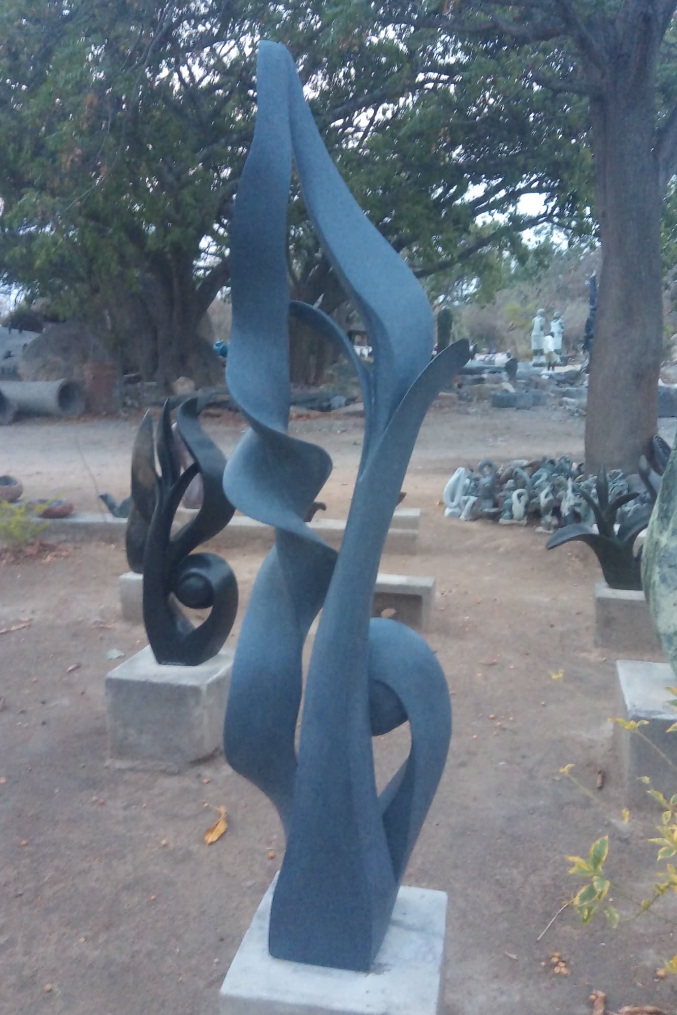 Eyes on Tomorrow - Stone Sculpture Made of Springstone by Onias Mupumha | Zimbabwe