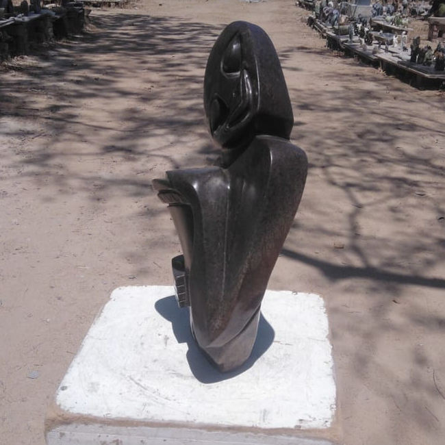 Passionate Drummer - Stone Sculpture Made of Serpentine Stone by Dereck Fombe | Zimbabwe