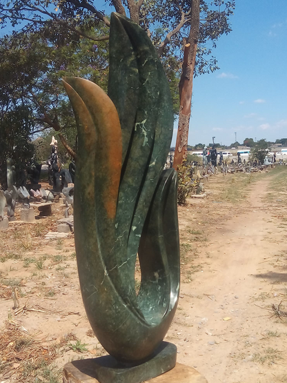 New Season - Stone Sculpture Made of Opal Stone by Owen Mlungisi | Zimbabwe