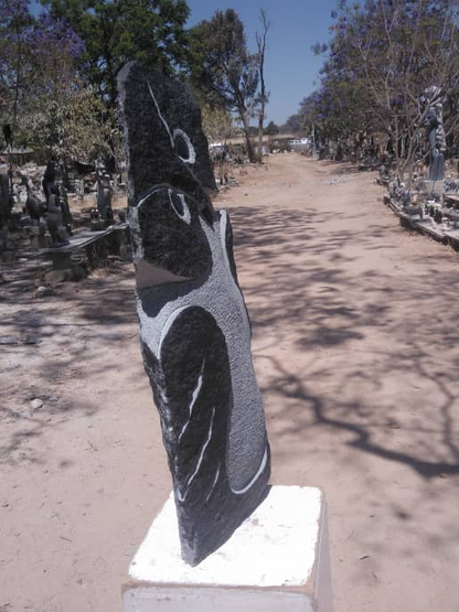 Happy Owl - Stone Sculptures Made of Springstone by Dereck Fombe | Zimbabwe