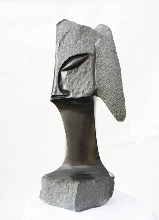 Deep Thoughts - Stone Sculpture Made of Springstone by Ernest Donza | Zimbabwe