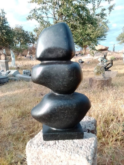 Balancing Rocks - Stone Sculpture Made of Springstone by Dickson Matorwa | Zimbabwe