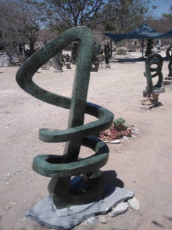 Dancing - Stone Sculpture Made of Opal Stone by Blessing Mitorozo Zimbabwe