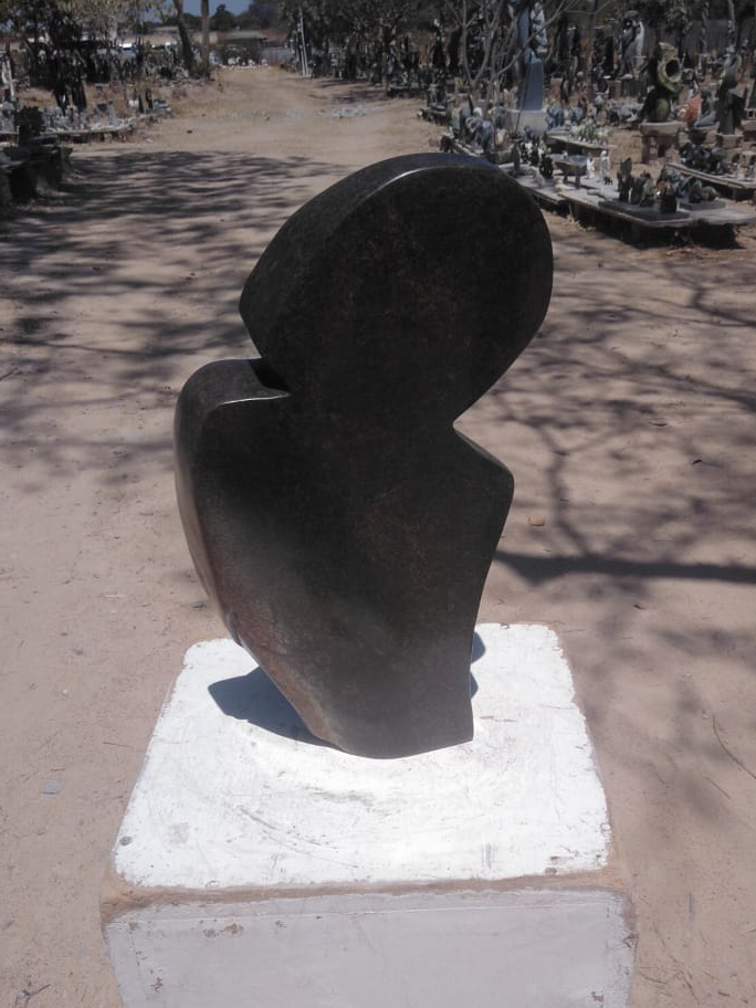 Passionate Drummer - Stone Sculpture Made of Serpentine Stone by Dereck Fombe | Zimbabwe