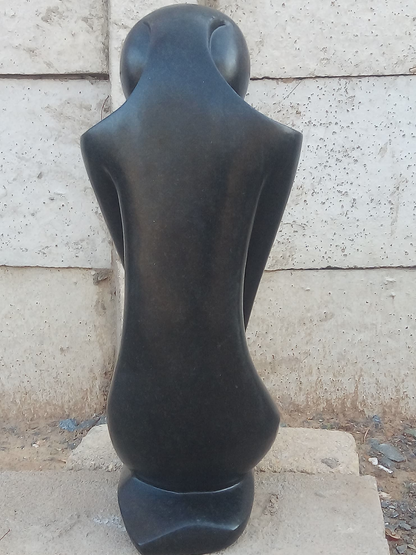 Respect- Stone Sculpture Made of Springstone by Misheck Makaza | Zimbabwe