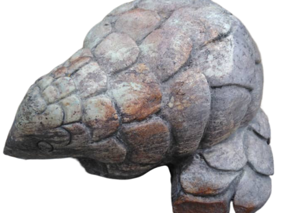 Resting Pangolin - Stone Sculpture Made of Cobalt Stone by Shingirai Madzongwe | Zimbabwe