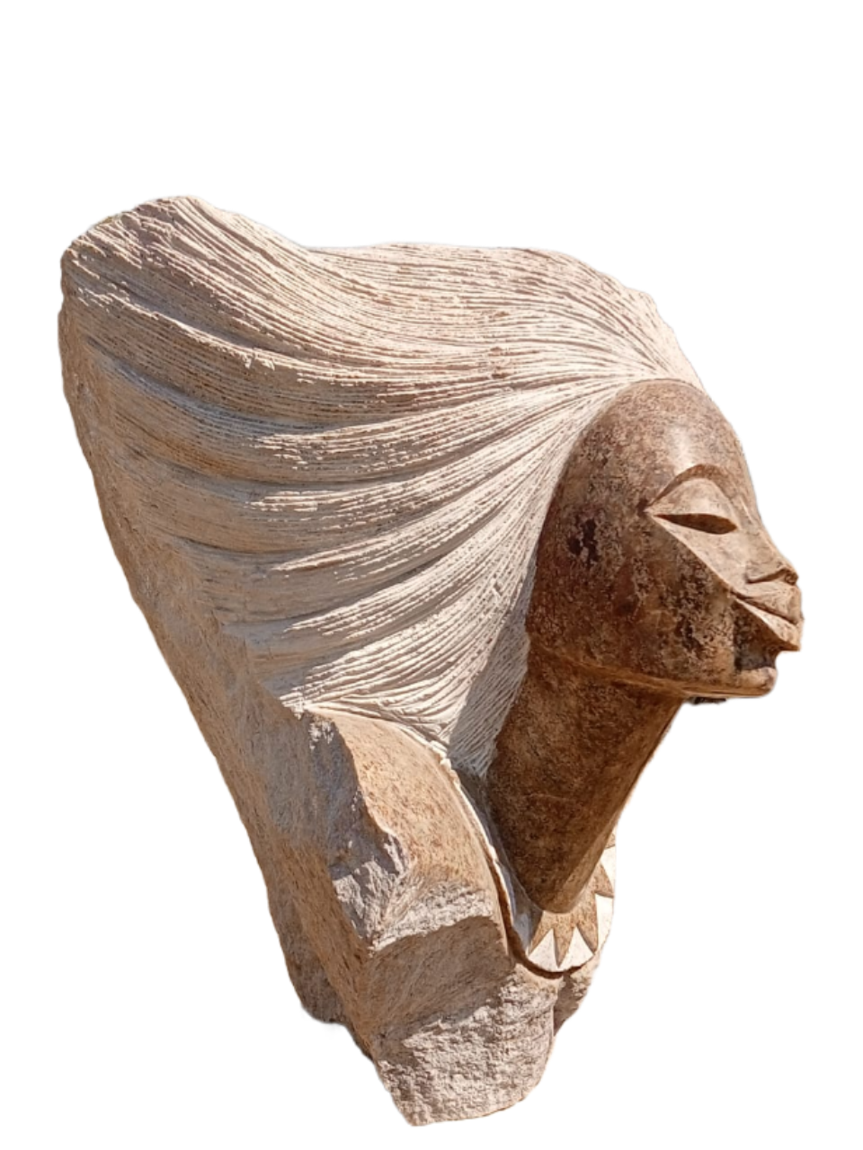 Gentle Breeze - Stone Sculpture Made of Granite Stone by Rufaro Murenza. | Zimbabwe