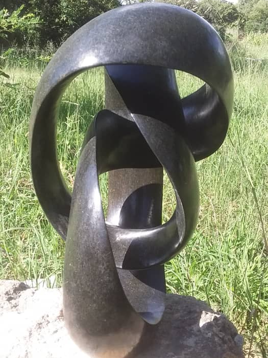 Everlasting Bond - Stone Sculpture Made of Springstone by Tonderai Sowa | Zimbabwe