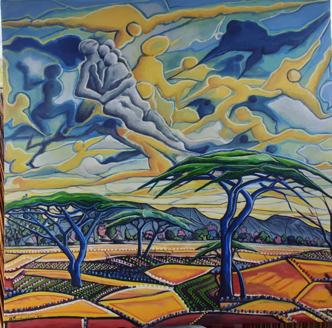 Coffee Plantation. - Oil on Canvas Painting by Webster Mubayirenyi | Zimbabwe