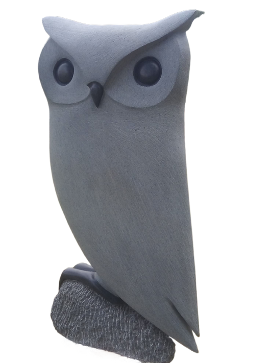 Watchful Owl - Stone Sculpture Made of Springstone by Samson Mukowa | Zimbabwe