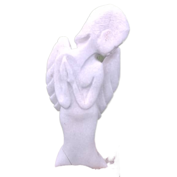 Angel of Hope - Stone Sculpture Made of Dolomite by Jonathan Mhondorohuma | Zimbabwe
