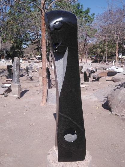 Resting Bachelor - Stone Sculpture Made of Springstone by Antony Masamba | Zimbabwe