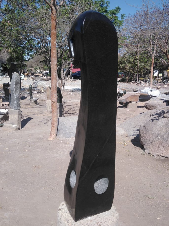 Resting Bachelor - Stone Sculpture Made of Springstone by Antony Masamba | Zimbabwe