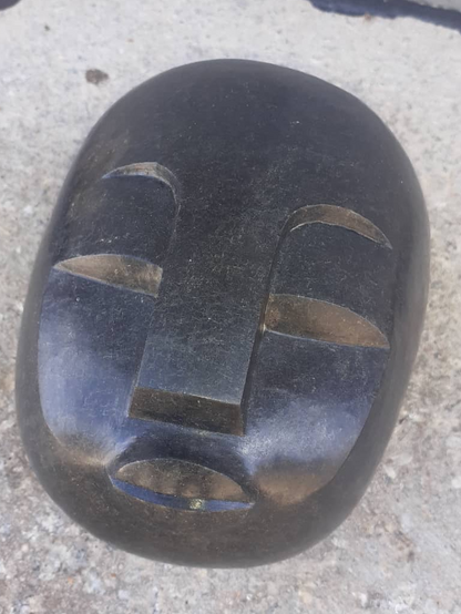 Ball Head - Stone Sculpture Made of Springstone by Precious Mashaya | Zimbabwe