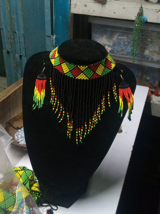 Beaded Masaai Necklace Set | Kenya