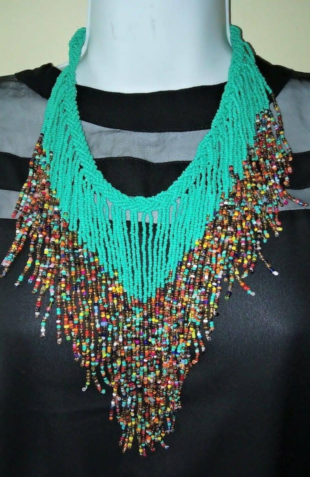 Beaded Necklace - Lite green | Kenya