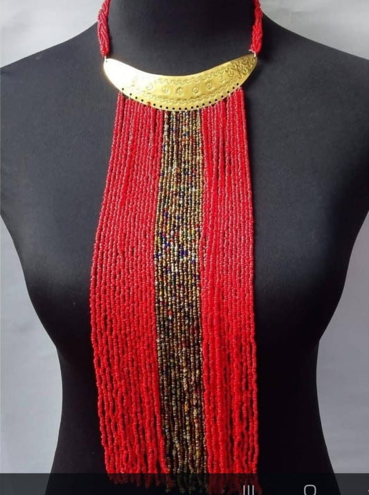 Beaded Necklace - Red | Kenya