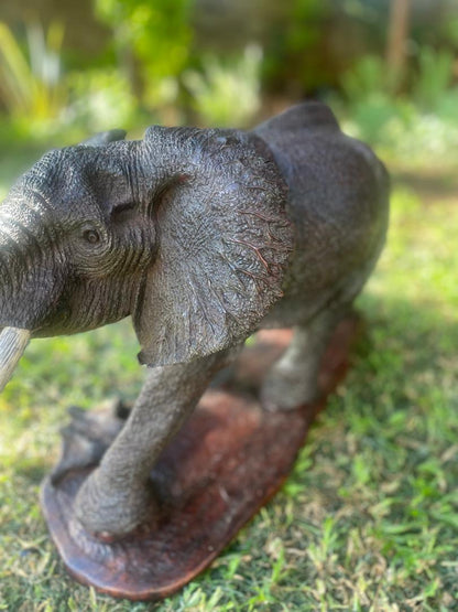 Big Elephant - Wooden Sculpture Made of Ironwood by Ntokozo Patson Sibanda | Zimbabwe