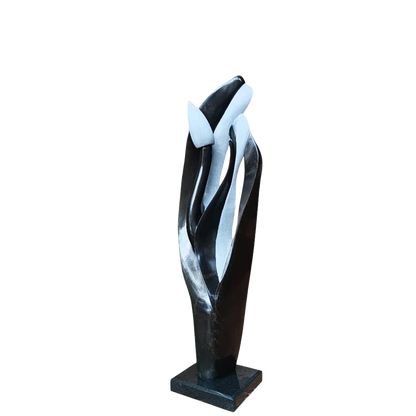 Blossoming Flower - Stone Sculpture Made of Springstone by Tawanda Mashaya | Zimbabwe